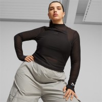 PUMA Γυναικεία μακρυμάνικη μπλούζα με ψηλό λαιμό DARE TO Womens Long Sleeve Mock Neck Tee - 621429-01