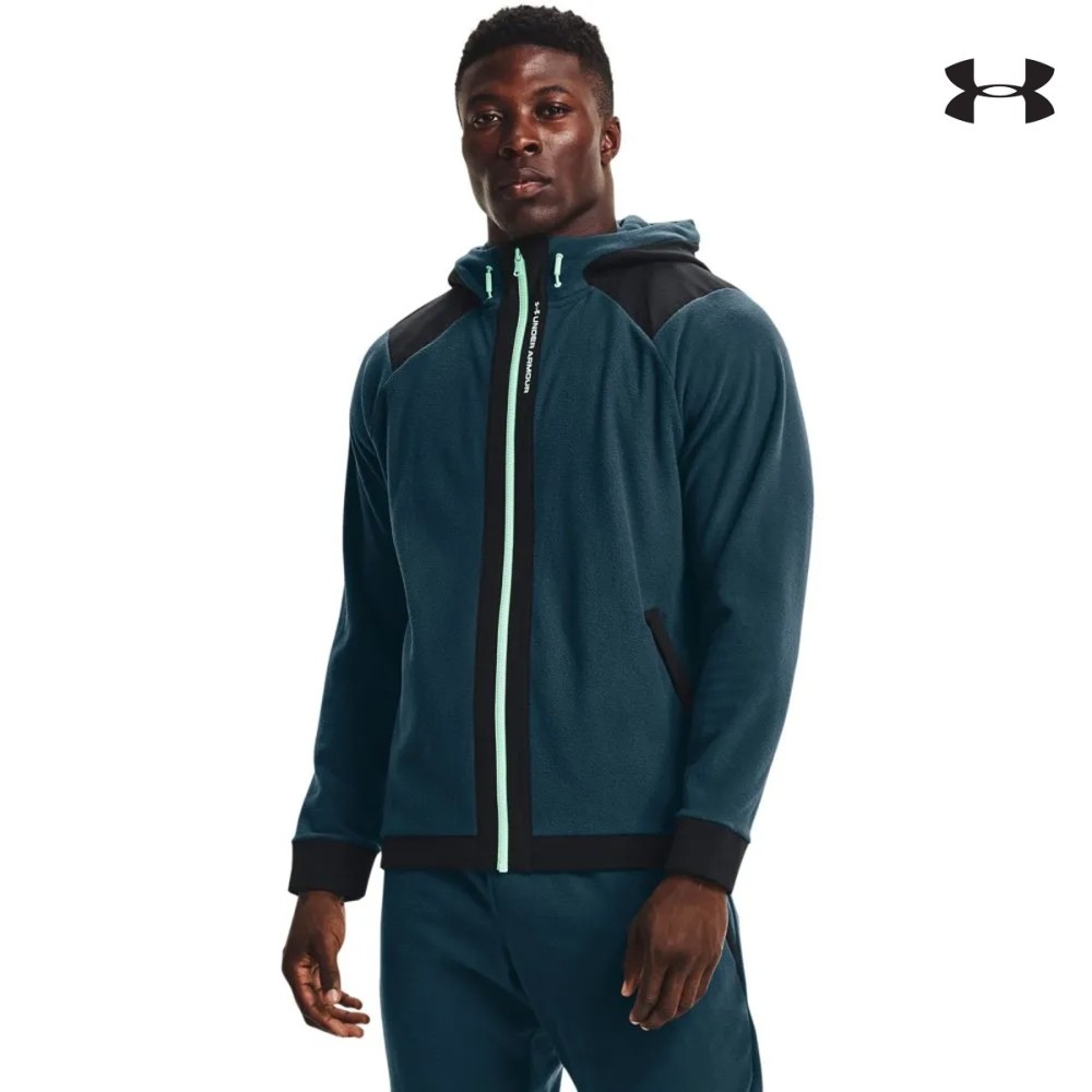 Under Armour Ανδρική μακρυμάνικη μπλούζα φούτερ Mens UA RUSH™ Fleece Full-Zip Hoodie - 1366178-413