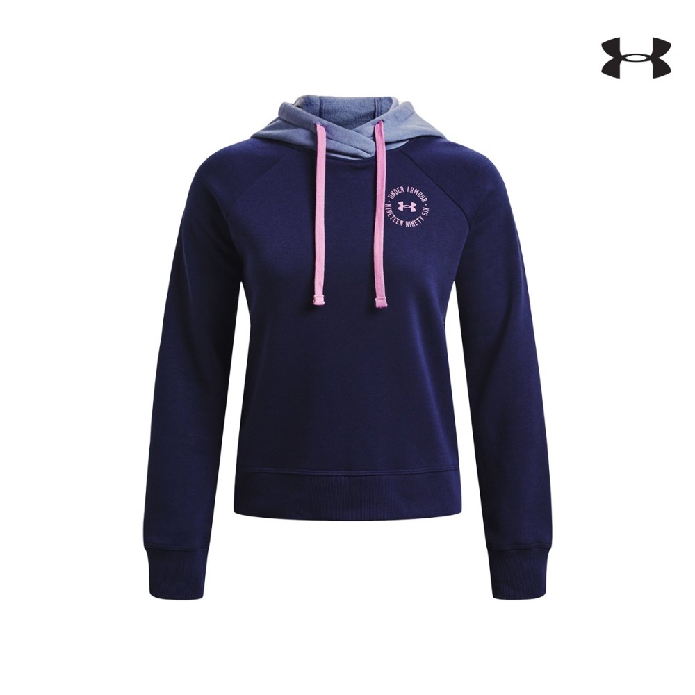 Under Armour Womens UA Rival Fleece Colorblock Hoodie Γυναικεία Φούτερ - 1373031-410