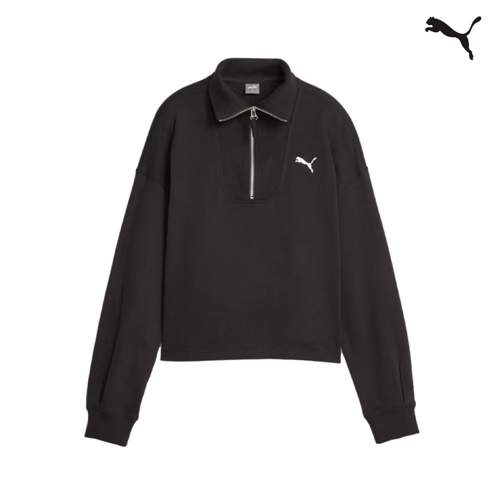 PUMA Γυναικεία μπλούζα φούτερ HER Women's High-Neck Half-Zip Sweatshirt - 67005-01