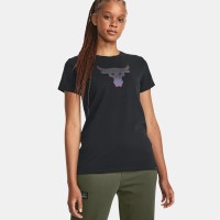 Under Armour Γυναικείο T-shirt Womens Project Rock Night Shift Heavyweight Short Sleeve - 1380765-001
