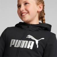 PUMA Παιδική μπλούζα φούτερ με κουκούλα Essentials+ Logo Full-Zip Hoodie Kids - 672113-01