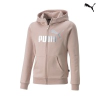 PUMA Παιδική μπλούζα φούτερ με κουκούλα Essentials+ Logo Full-Zip Hoodie Kids - 672113-47