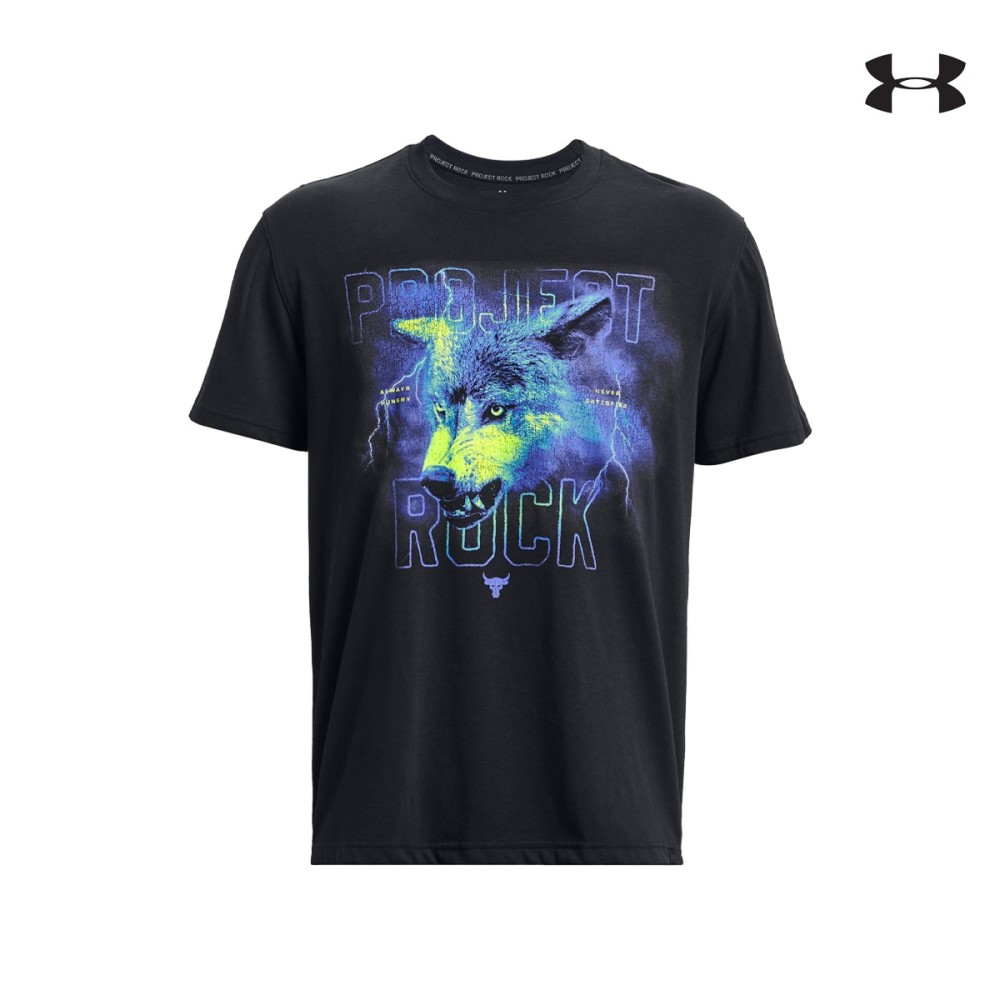 Under Armour Ανδρική κοντομάνικη μπλούζα Mens Project Rock Wolf Heavyweight Short Sleeve - 1379752-001