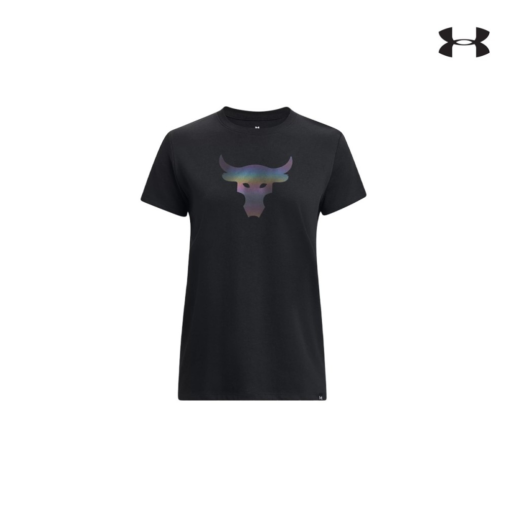Under Armour Γυναικείο T-shirt Womens Project Rock Night Shift Heavyweight Short Sleeve - 1380765-001