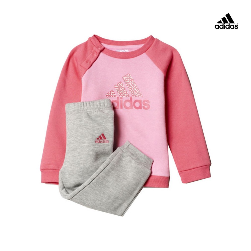 Adidas Παιδικό Σετ Φόρμας Ροζ - AY6023