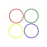 FLAT RINGS SET OF 4 (ΣΤΕΦΑΝΙΑ ΠΛΑΚΕ 30cm) LIGASPORT