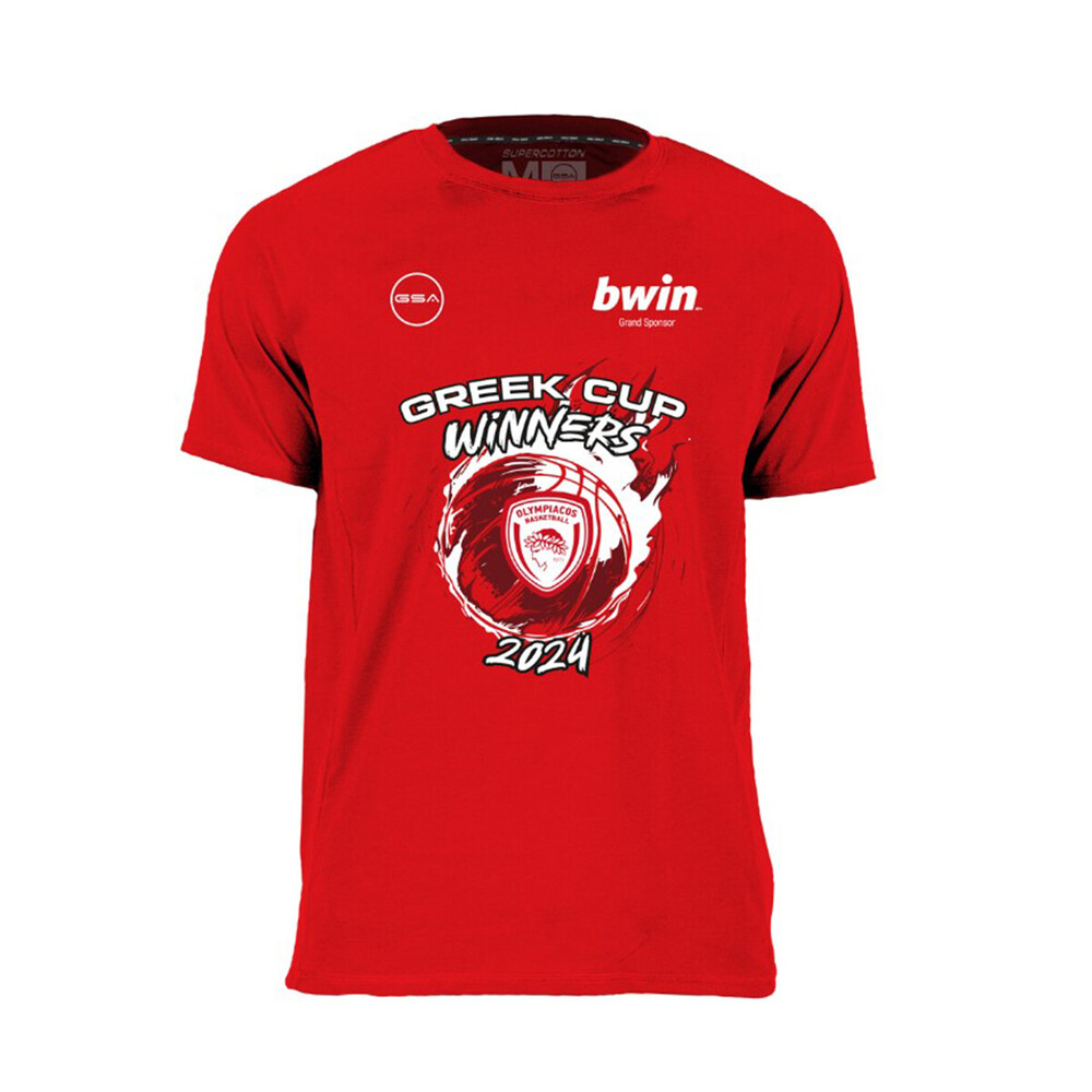 Winning T-shirt Olympiacos B.C. Greek Cup 2024