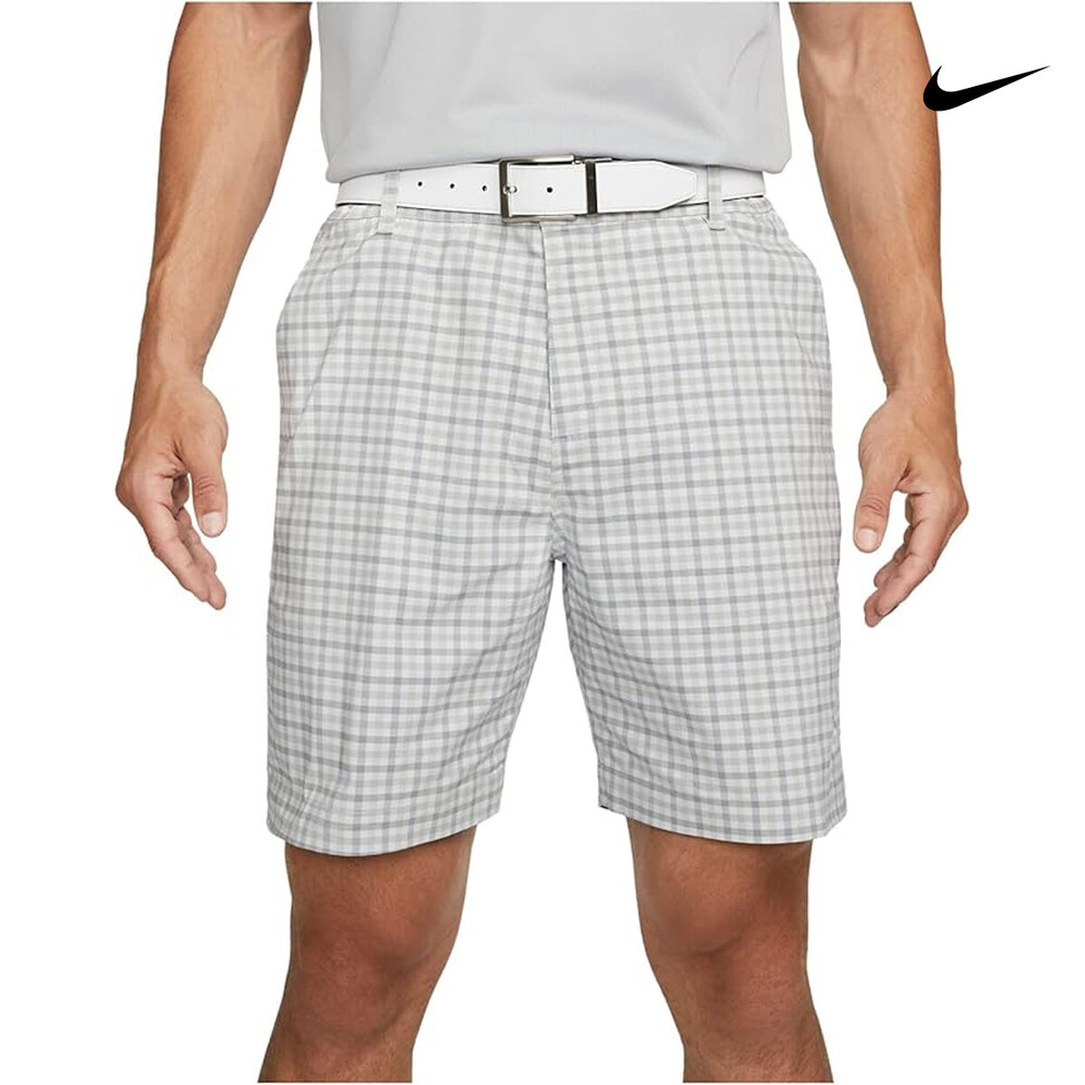 Nike Dri-Fit UV Men's Chino Plaid Golf Short Smoke Grey DN1959-077