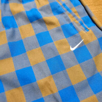 NIKE LIFE MEN'S UNLINED LIGHT BLUE PLAID SHORTS