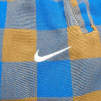 NIKE LIFE MEN'S UNLINED LIGHT BLUE PLAID SHORTS