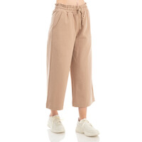 WOMEN CO/EL TERRY CROPPED WIDE LEG PANT