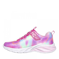 Bungee And Strap Sneaker W/ Multi Print & Sparkle Mesh Upper