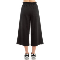 WOMEN CO/EL TERRY CROPPED WIDE LEG PANT