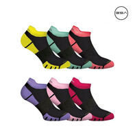 GSA Women's Ultralight Low Cut 6 Pack Bamboo No Show Socks Μαύρο