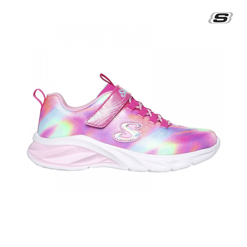 Bungee And Strap Sneaker W/ Multi Print & Sparkle Mesh Upper
