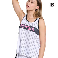 BASEBALL W CROP TOP