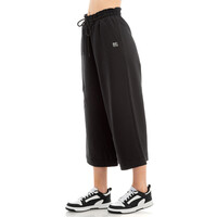 WOMEN CO/EL TERRY CROPPED WIDE LEG PANT