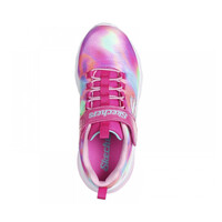 Bungee And Strap Sneaker W/ Multi Print & Sparkle Mesh Upper