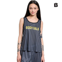 BASEBALL W CROP TOP