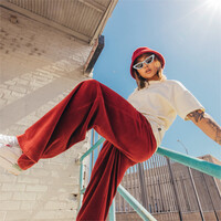 PUMA HER Velour Wide Pants 589526 ΠΑΝΤΕΛΟΝΙ KNITTED