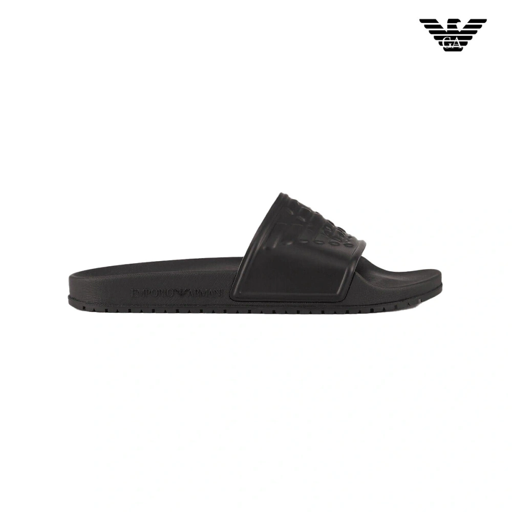 Emporio Armani Sliders Black Παντόφλες Armani