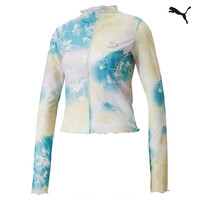 533594 Crystal G. AOP Longsleeve Fitted Tee ΜΠΛΟΥΖΑΚΙ ΚΟΝΤΟΜΑΝΙΚΟ PUMA