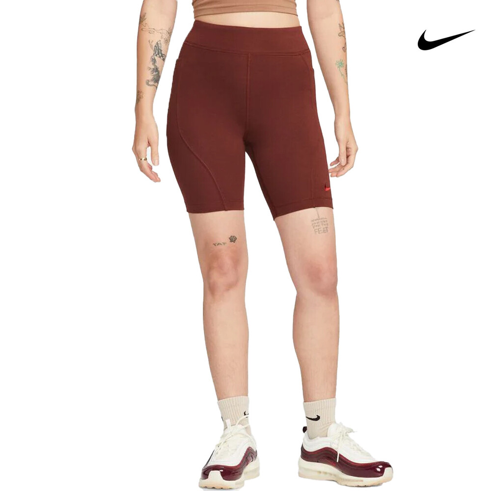 NIKE SPORTSWEAR WOMEN'S BROWN BIKER SHORTS