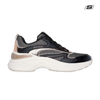 Two Tone Mesh Metallic Overlay Lace Up Fashion Sneaker