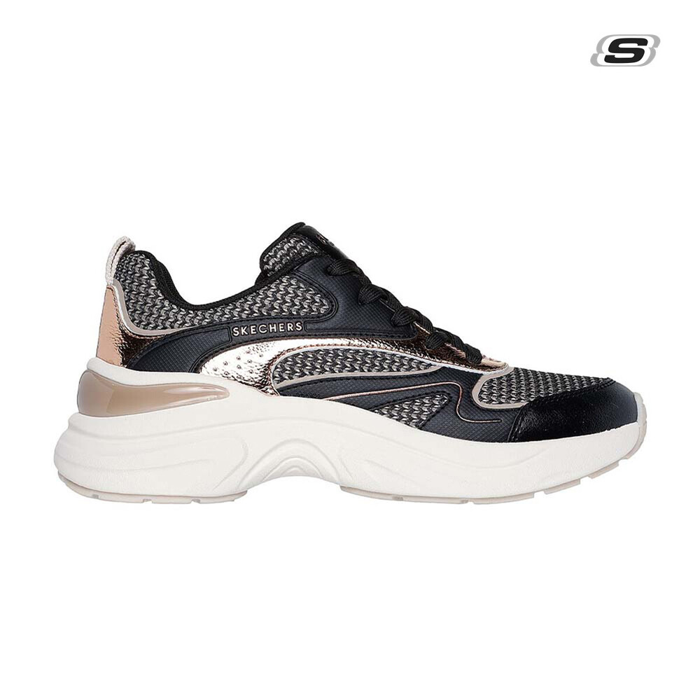 Two Tone Mesh Metallic Overlay Lace Up Fashion Sneaker