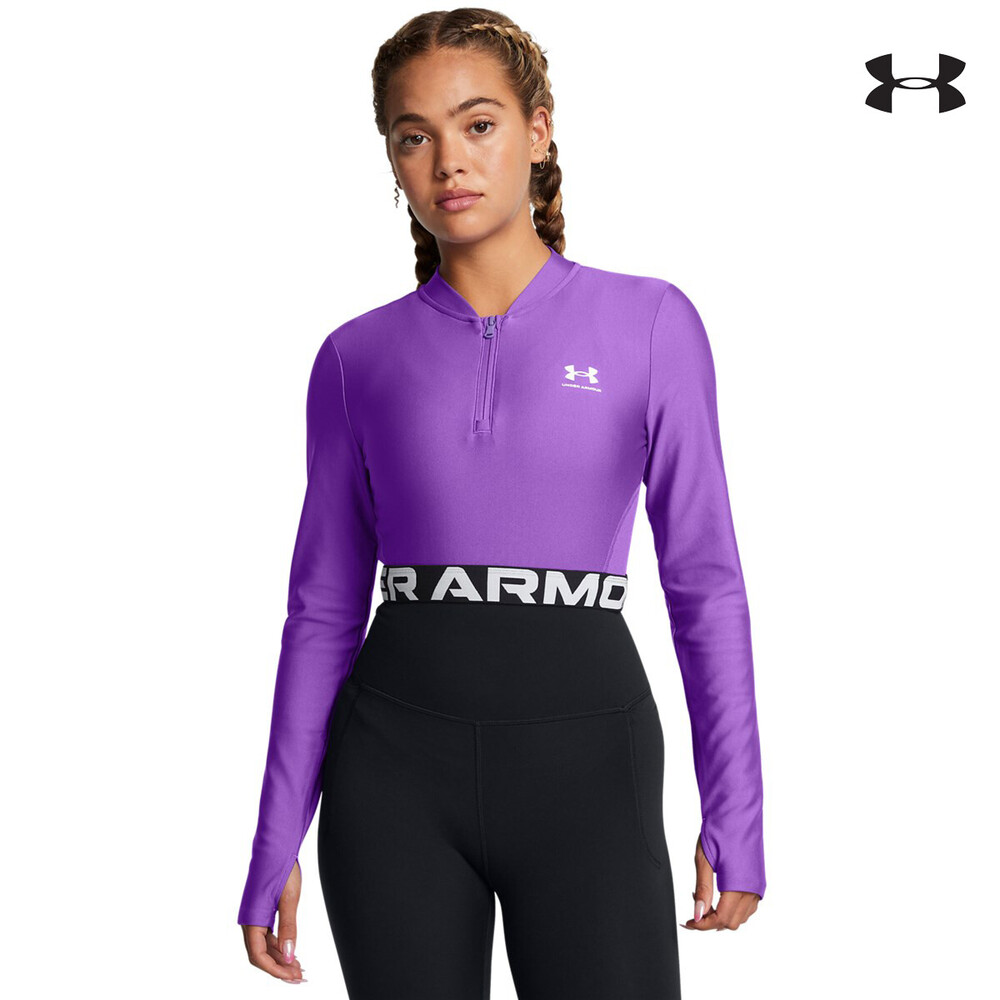 1388692 HeatGear Rib 1/4 Zip LS ΜΠΛΟΥΖΑ ΜΑΚΡΥΜΑΝΙΚΗ UNDER ARMOUR