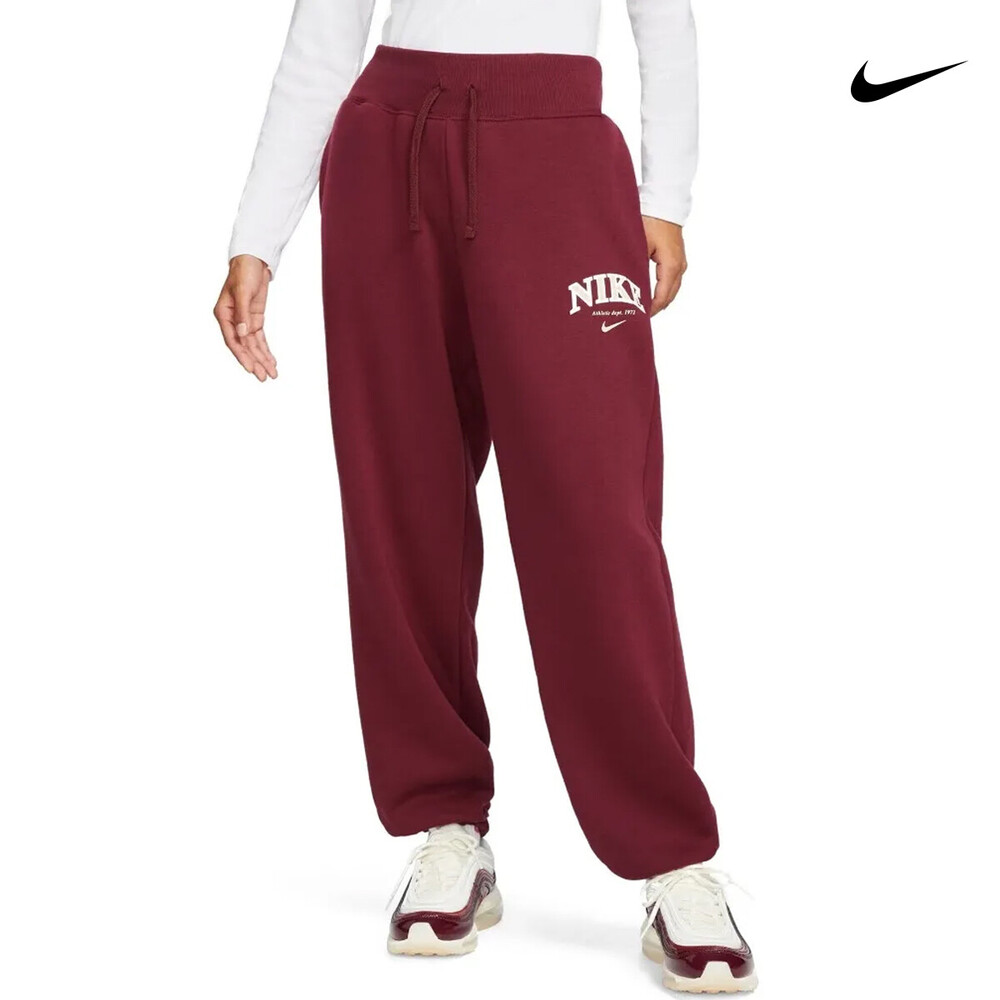 Nike Παντελόνι Γυναικείας Φόρμας Μπορντό Fleece