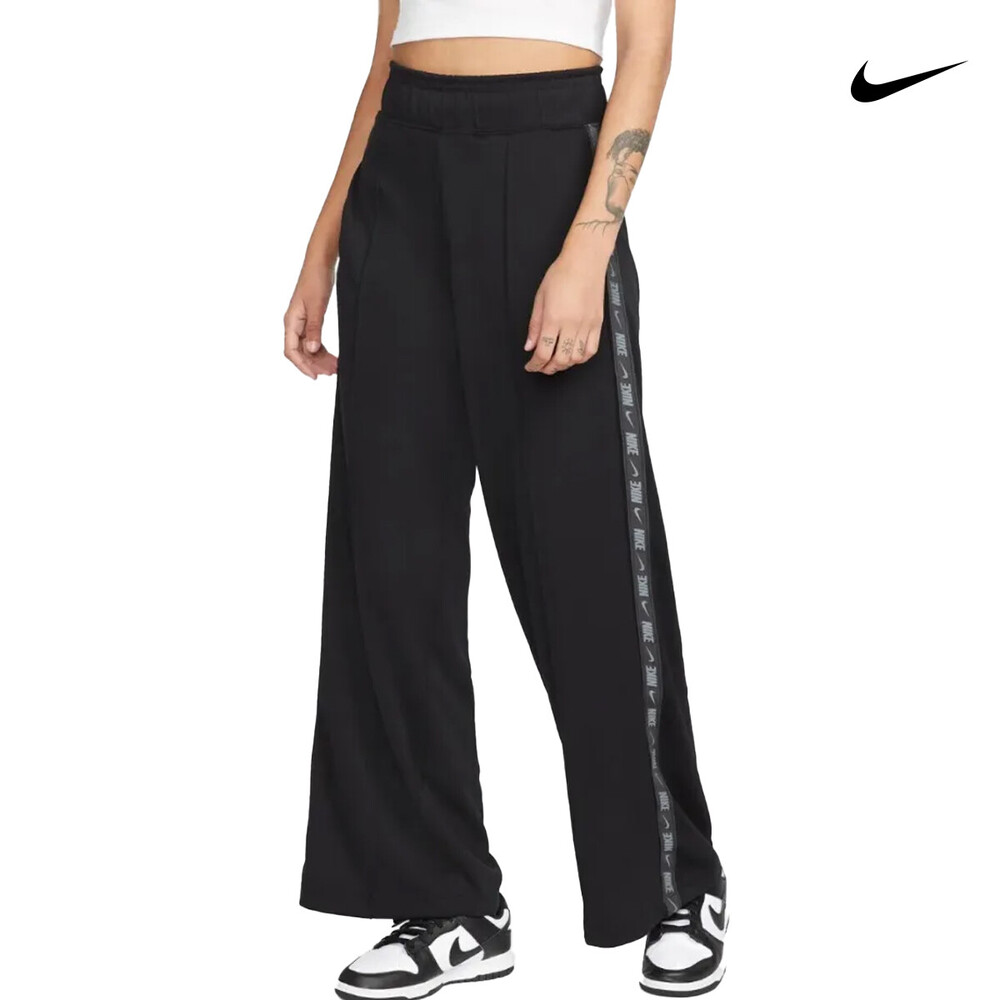 NIKE W NSW PK TAPE TREND HR PANT DQ5382-010 Μαύρο