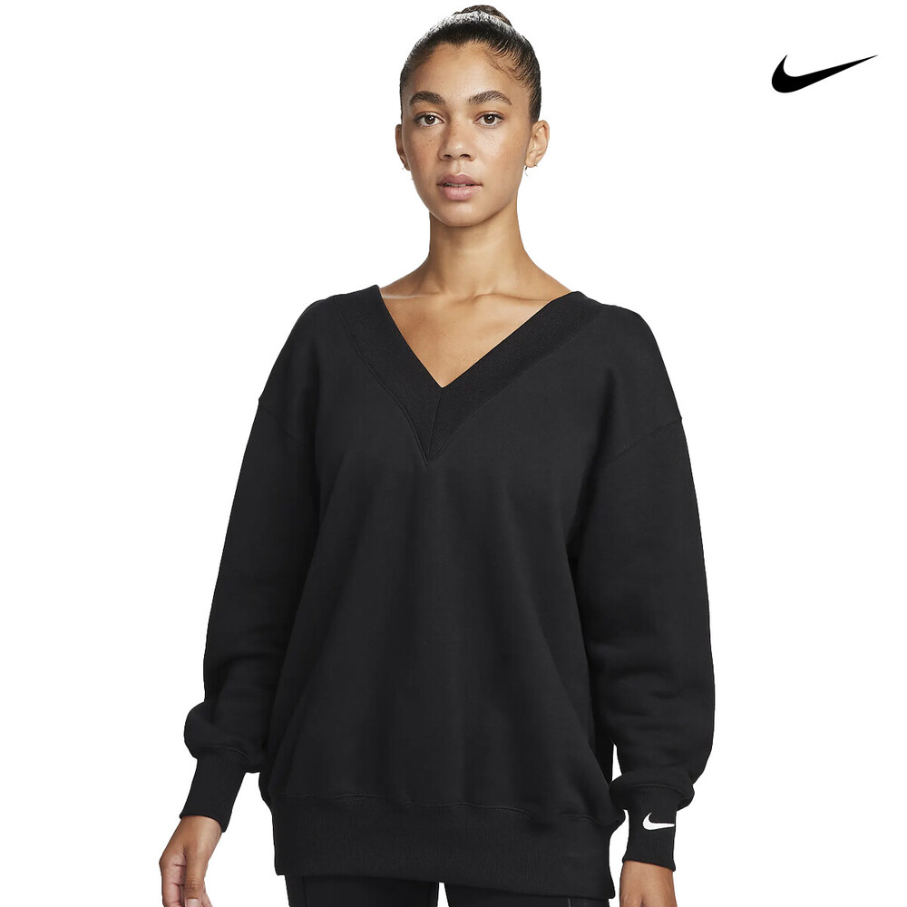 Nike Sportswear Phoenix Μακρύ Γυναικείο Φούτερ Μαύρο