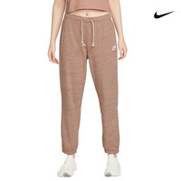 Nike Ψηλόμεσο Παντελόνι Γυναικείας Φόρμας με Λάστιχο Μπεζ