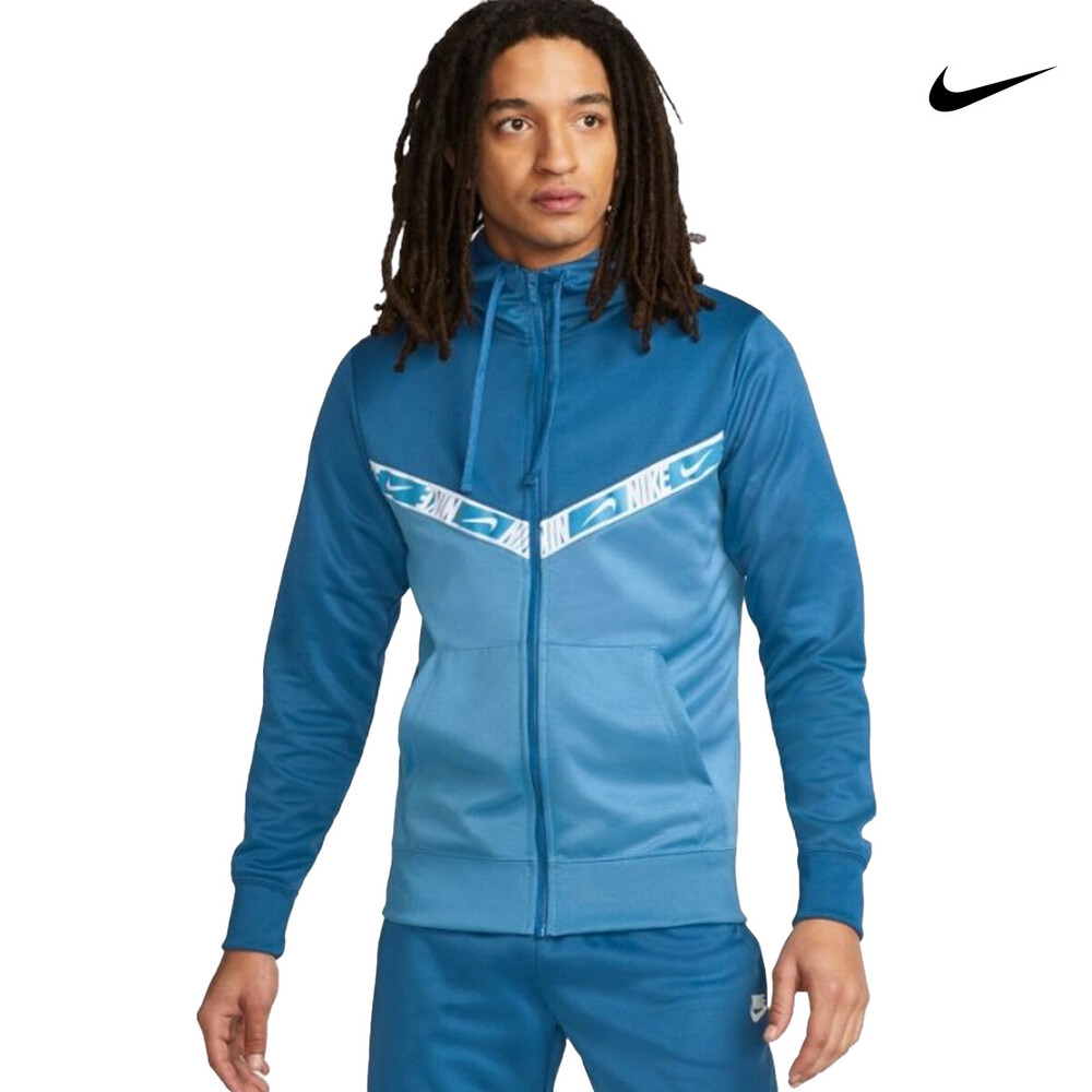 Nike Nsw Repeat Pk Fz Hoodie Blue