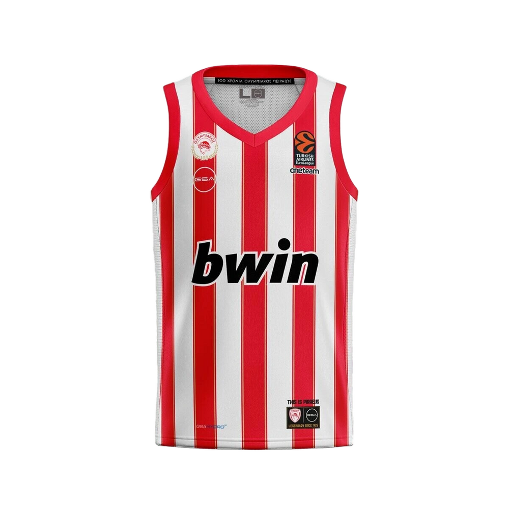 100 Years Anniversary OLYMPIACOS B.C. Away (Stripes) Jersey