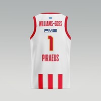 100 Years Anniversary OLYMPIACOS B.C. Away (Stripes) Jersey