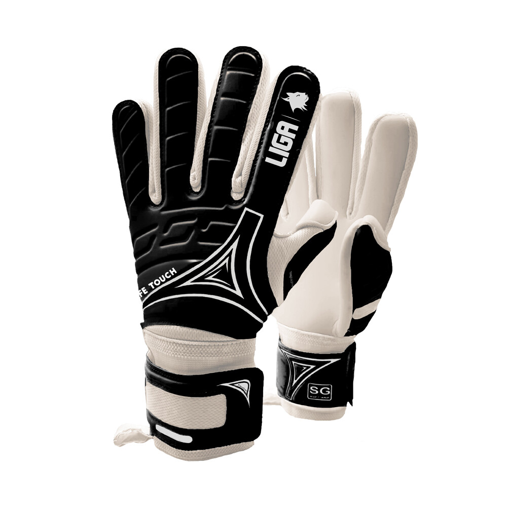 GK GLOVES SAFE TOUCH LIGASPORT (11, BLACK/WHITE)