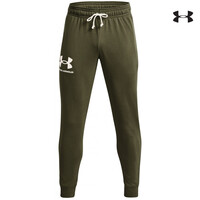 Under Armour Ανδρική Φόρμα Mens Rival Terry Joggers Χακι - 1361642-390