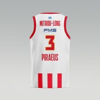 100 Years Anniversary OLYMPIACOS B.C. Away (Stripes) Jersey