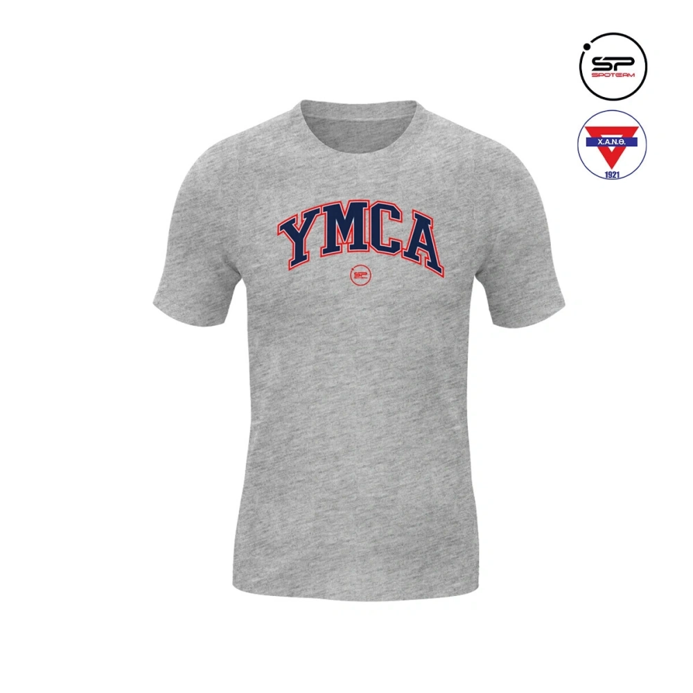 YMCA Classic Grey T-Shirt Ενηλίκων