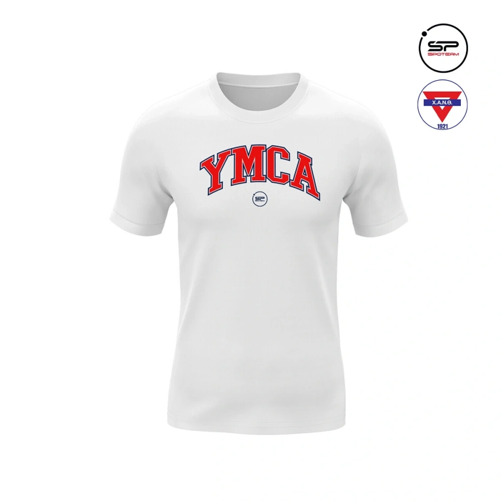 YMCA Classic White T-Shirt Ενηλίκων