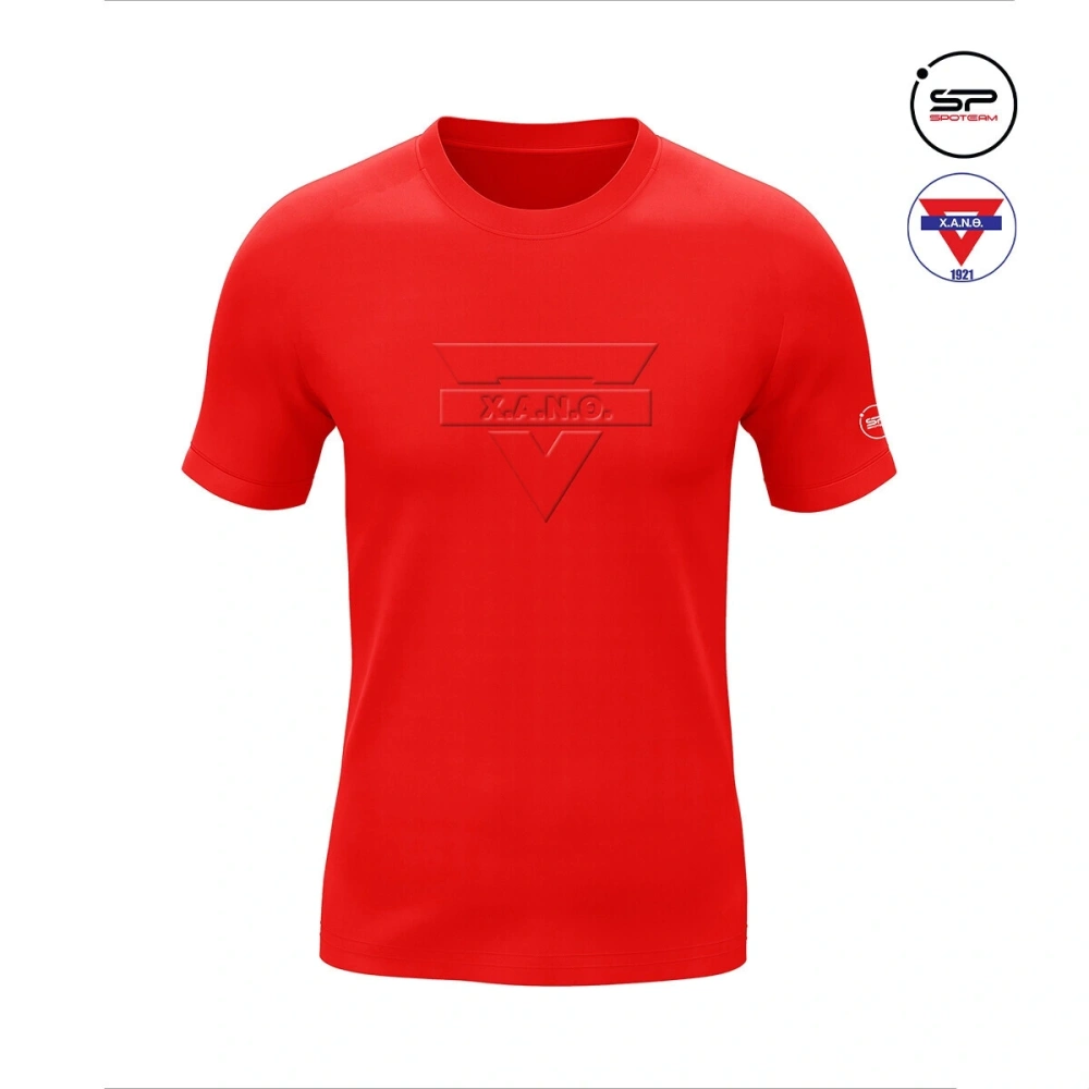 Χ.Α.Ν.Θ. Embossed Red T-Shirt Ενηλίκων