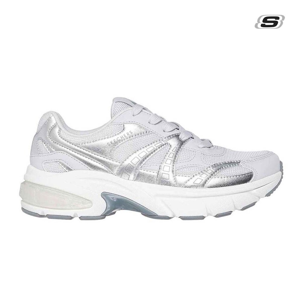 Metallic Duraleather Mesh  Lace Up Fashion Sneaker