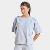 TERRY STRIPES CREWNECK SS SHORT