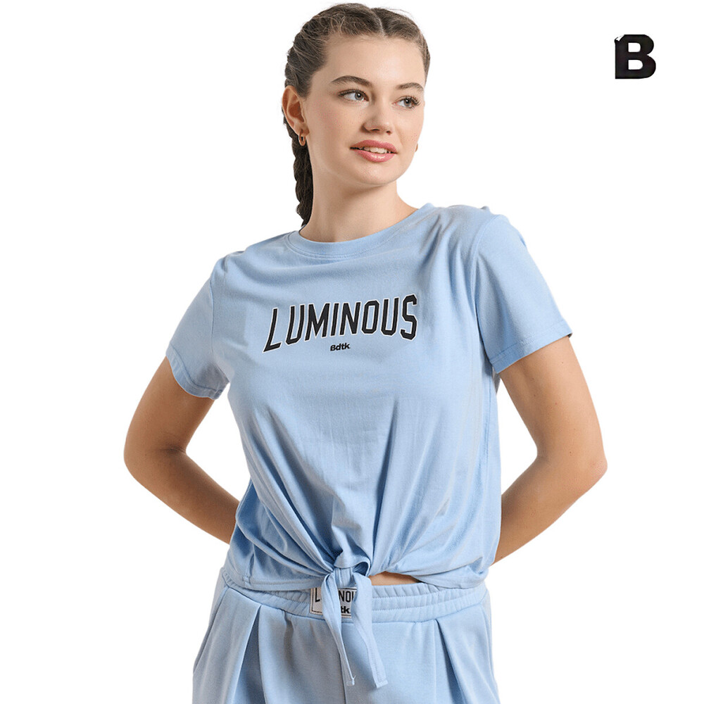 LUMINOUS T-SHIRT SS FRONT TIE