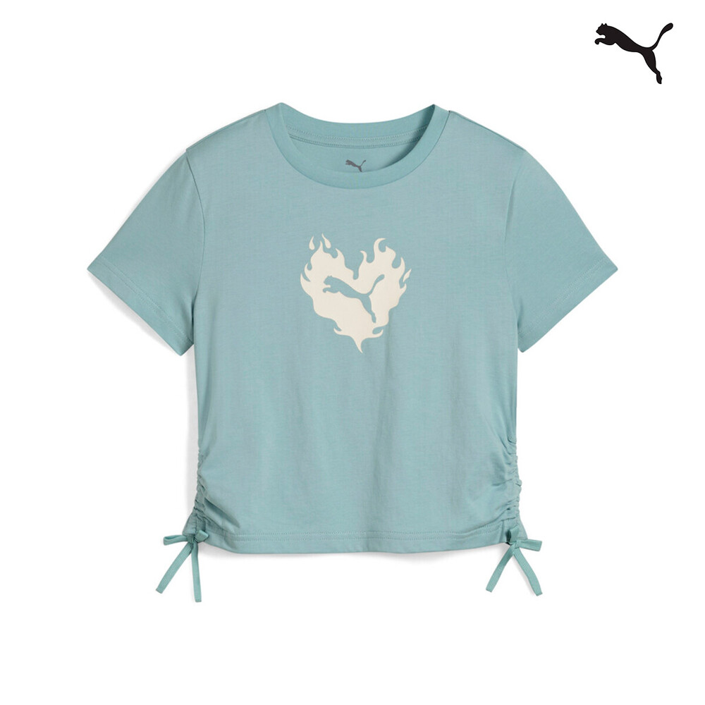 685108 FLAMING  LOVE Knotted  Tee  G  ΜΠΛΟΥΖΑΚΙ  ΚΟΝΤΟΜΑΝΙΚΟ PUMA