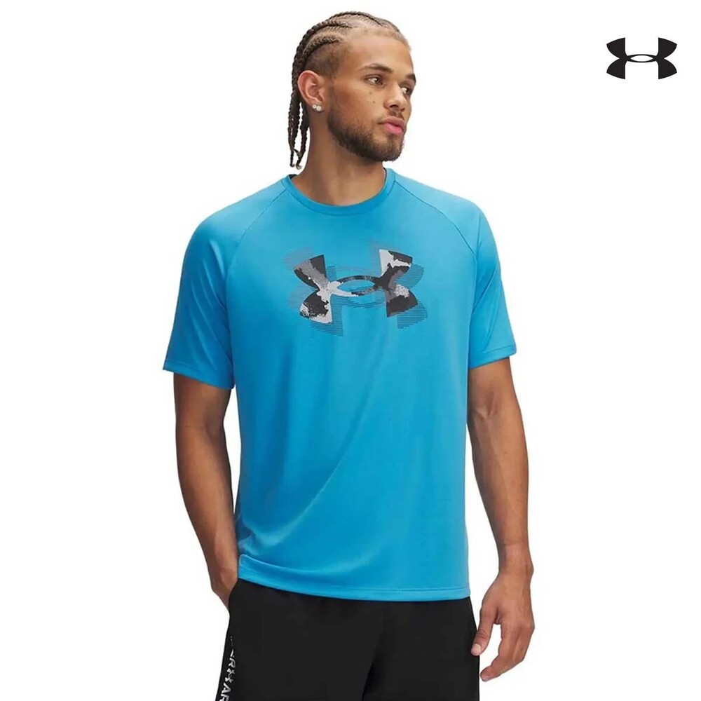 1390208 UA M TECH PRINT FILL SS ΜΠΛΟΥΖΑΚΙ ΚΟΝΤΟΜΑΝΙΚΟ UNDER ARMOUR