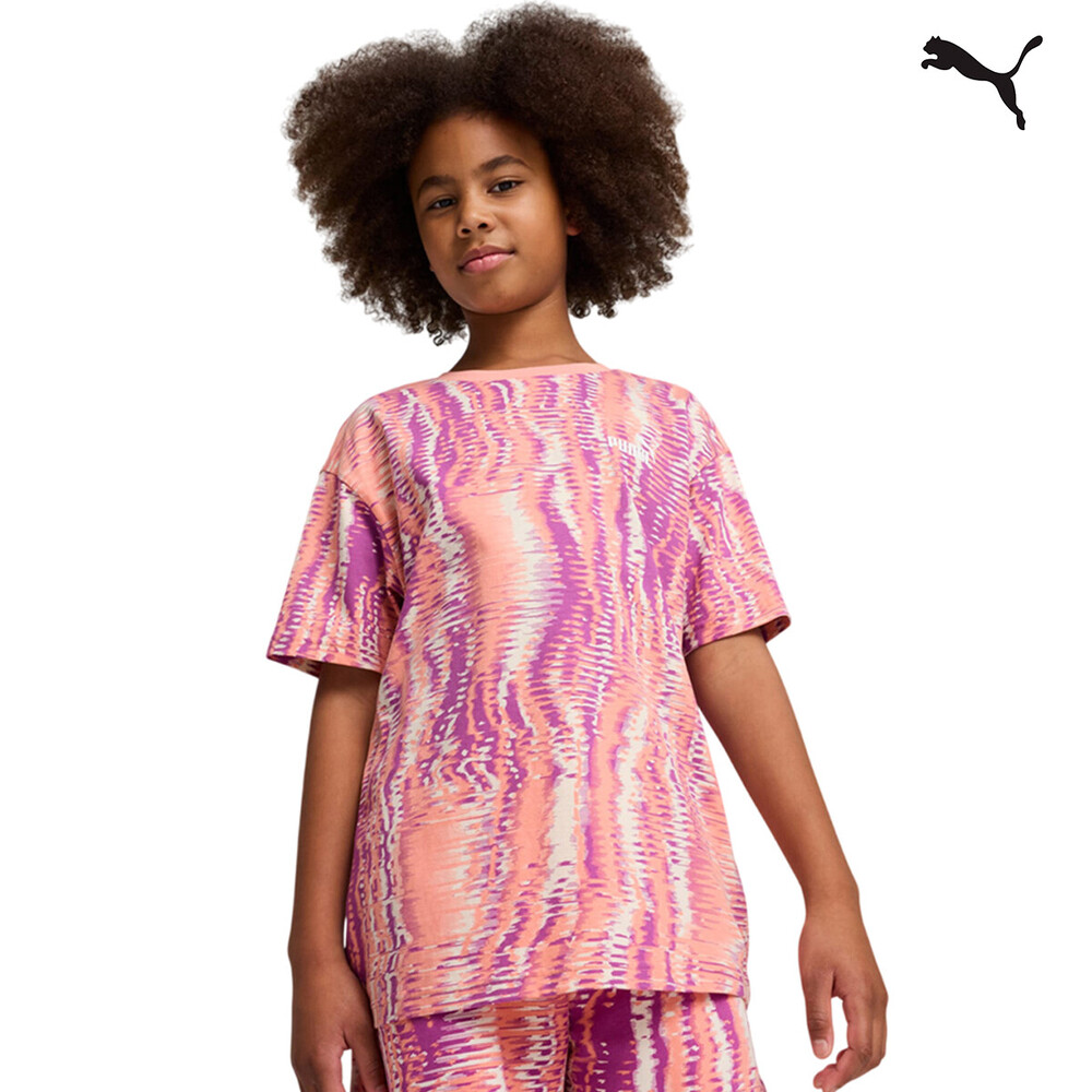 686485 ESS NATURE  2.0 AOP Tee G ΜΠΛΟΥΖΑΚΙ ΚΟΝΤΟΜΑΝΙΚΟ PUMA